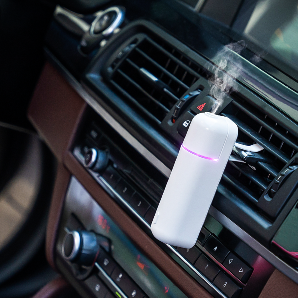 Essential Oil Car Air Freshener Ultrasonic Diffuser with 6 Pre