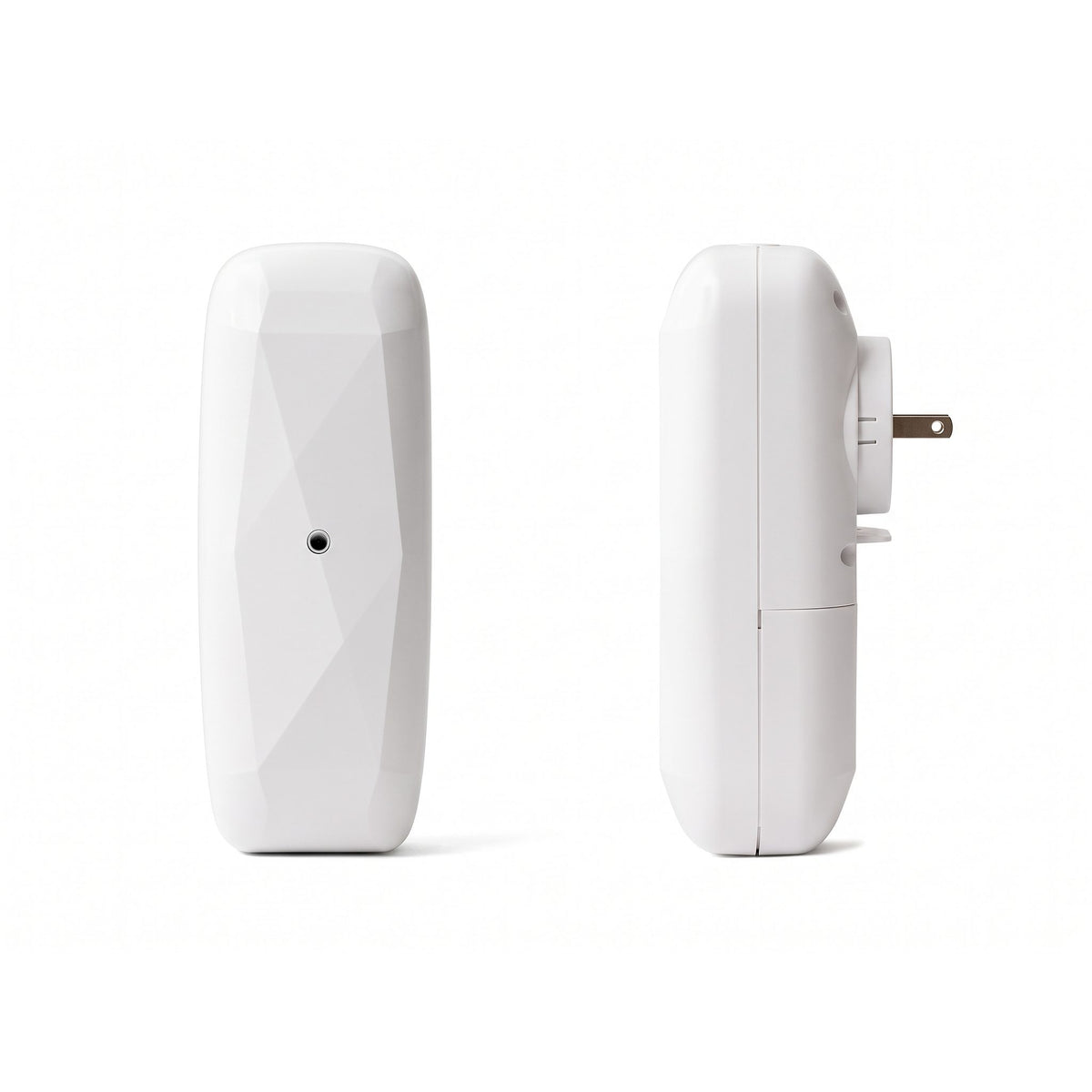 The Diamond plug-in scent diffuser, white, in a wall outlet
